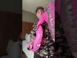 Gigantic 2 to 3 person Pink Glitter Flamingo 98"