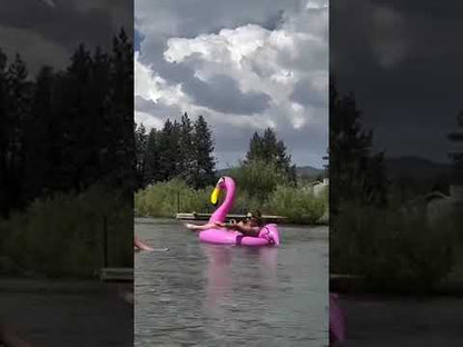 Gigantic 2 to 3 person Pink Glitter Flamingo 98"