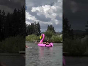 Gigantic 2 to 3 person Pink Glitter Flamingo 98"