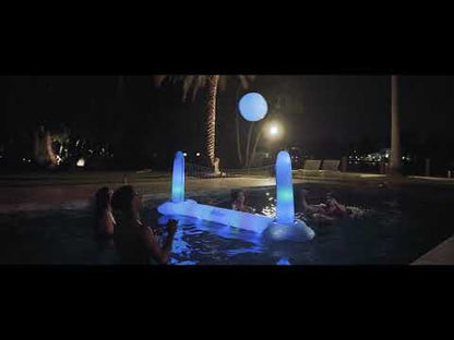 Inflatable Pool Floating Cornhole Game Illuminated LED