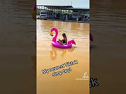 Gigantic 2 to 3 person Pink Glitter Flamingo 98"