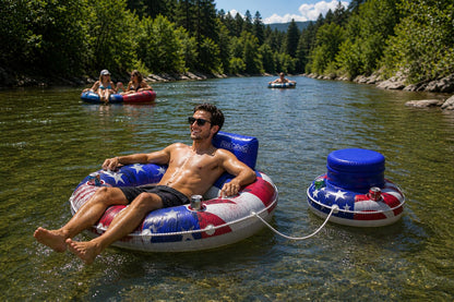 Inflatable Floating Drink Cooler Stars & Stripes PoolCandy