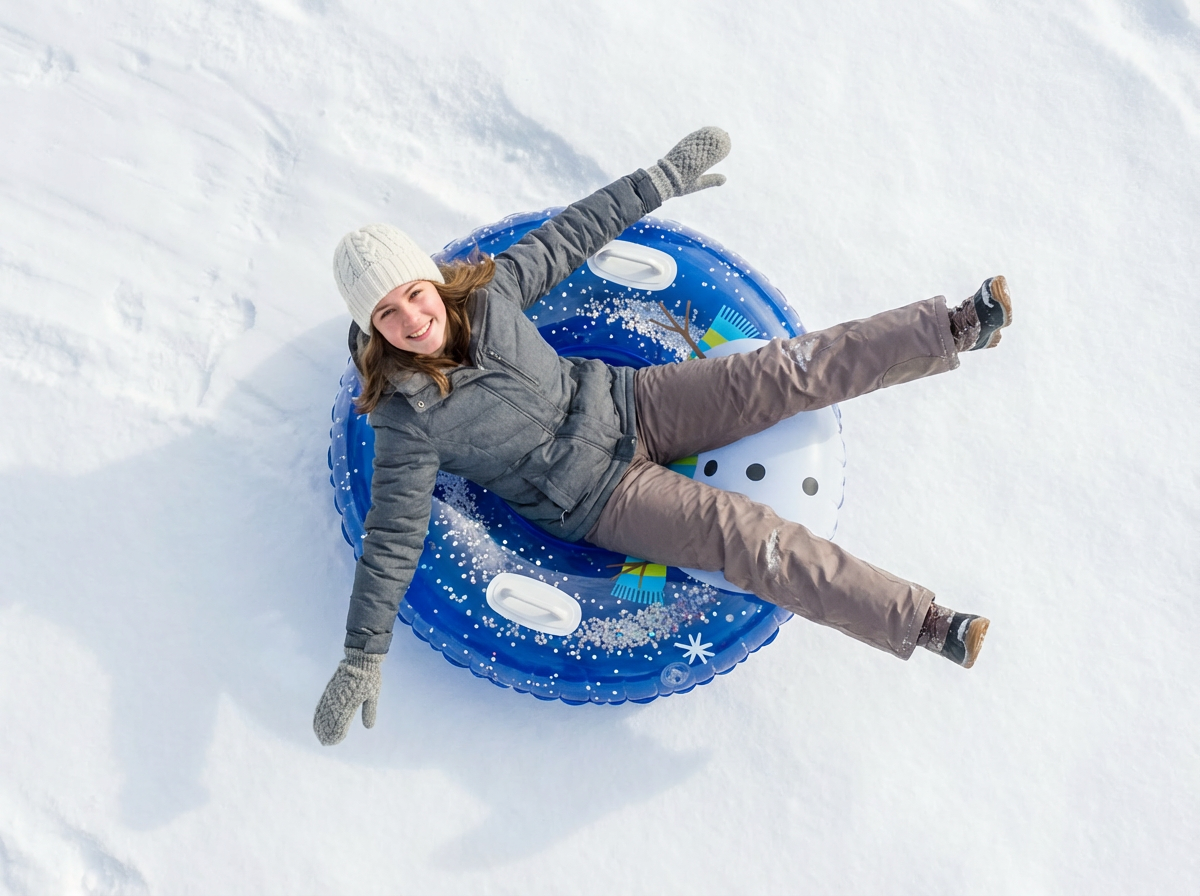 Snow Globe 43" Winter Wonderland Snow Tube Filled with foam Snow & Holographic Glitter by Snow Candy
