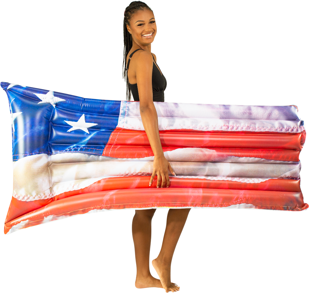 Stars & Stripes Extra Wide Pillow Pool Raft