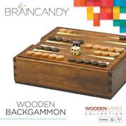 Wooden Backgammon Game Packaging