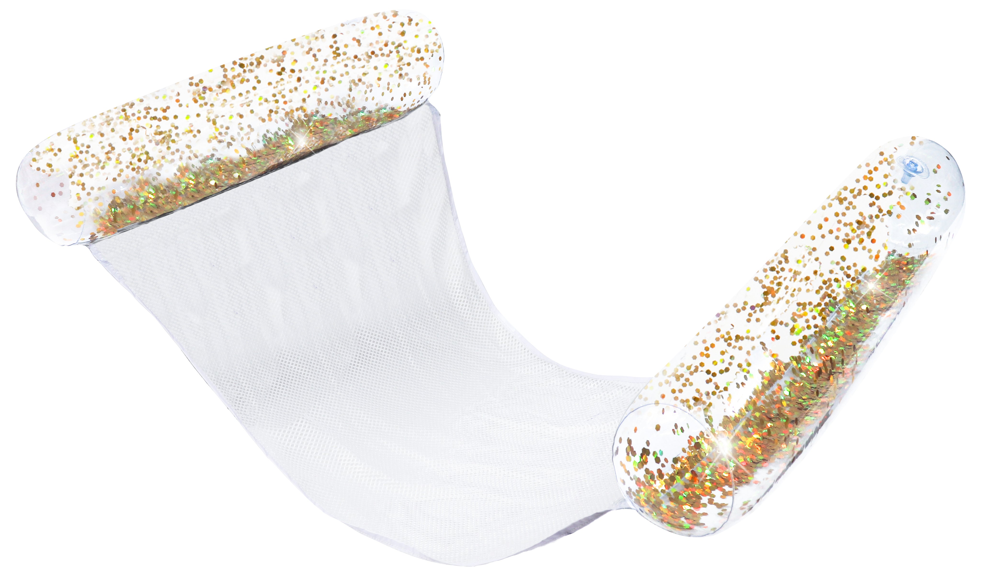 SplashParty Gold Glitter Pool Hammock