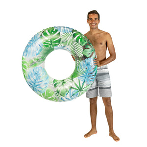 Resort Collection 42" Jumbo Pool Tube with Palm Print
