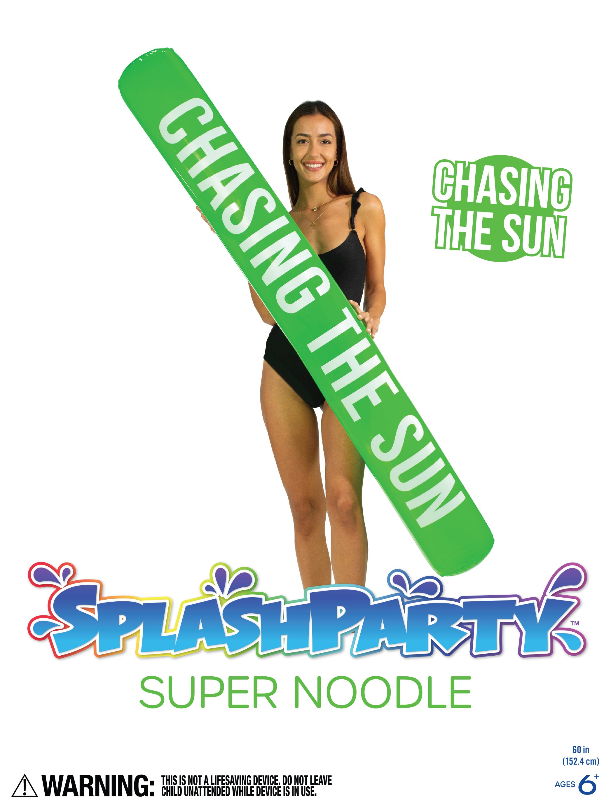 SplashParty 60" Super Noodle  - Sour Apple Green - "Chasing the Sun"