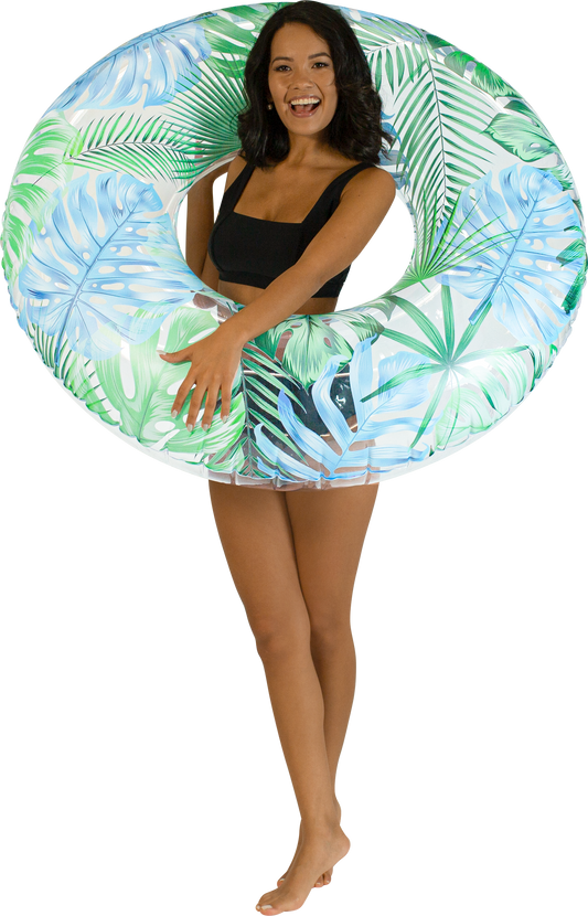 PoolCandy Resort Collection Tropical Palms Jumbo 48" Pool Tube
