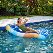 Good Vibes Deluxe Chaise Lounger inflatable pool raft.