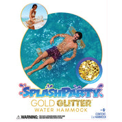 SplashParty Gold Glitter Pool Hammock