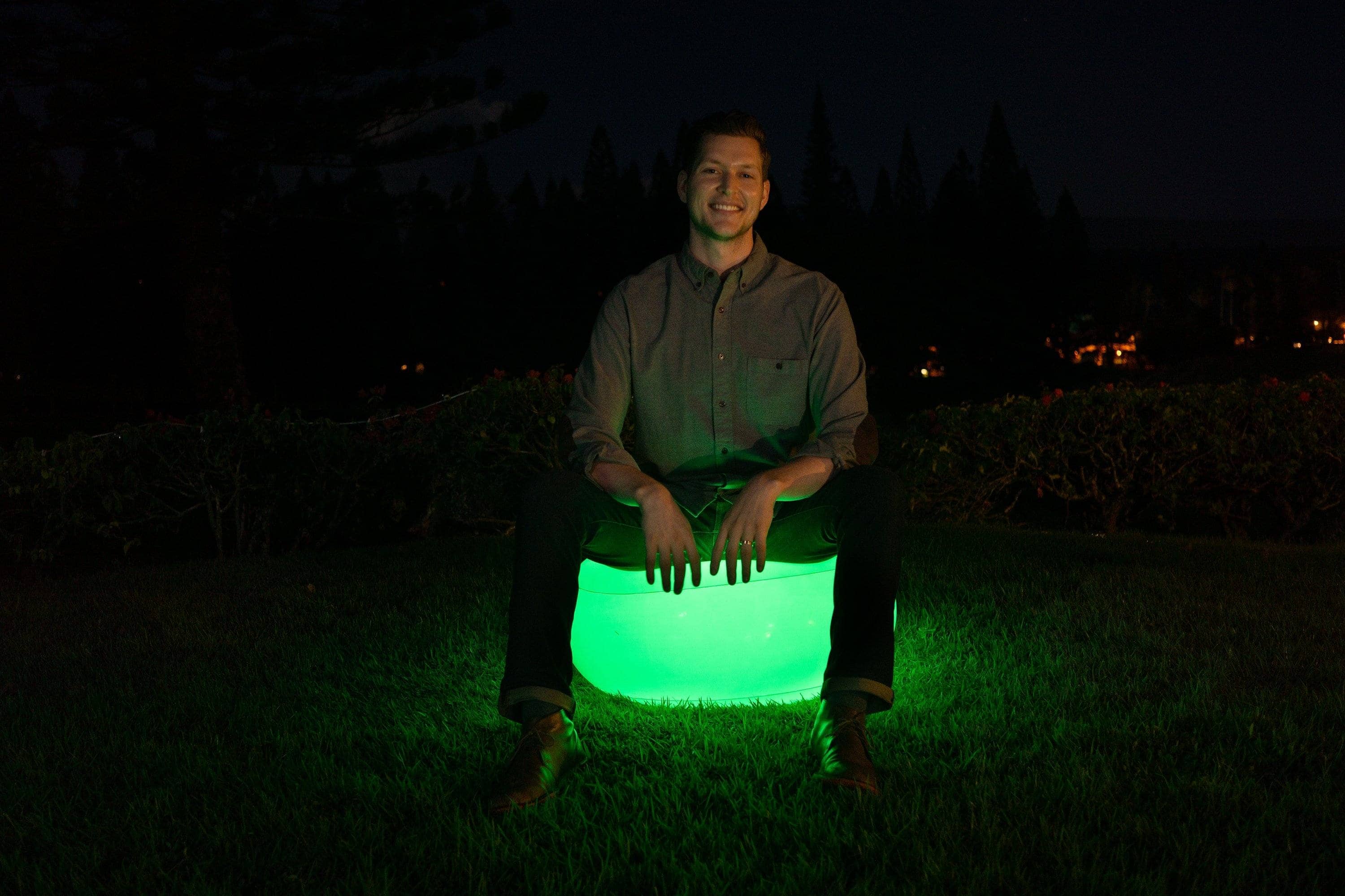 Inflatable Ottoman Illuminated LED 23 Inch AirCandy