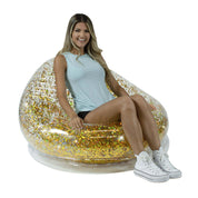 Inflatable Chair BloChair Gold Glitter AirCandy