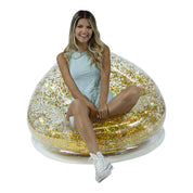 Inflatable Chair BloChair Gold Glitter AirCandy