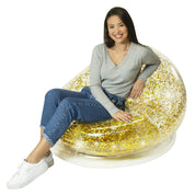 Inflatable Chair BloChair Gold Glitter AirCandy
