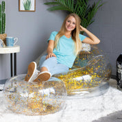 Inflatable Chair BloChair Gold Glitter AirCandy
