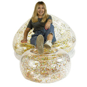 Inflatable Ottoman BloChair Gold Glitter AirCandy