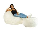 Inflatable Ottoman Mongolian Faux Fur AirCandy