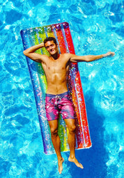 PoolCandy Classic Rainbow Deluxe 74" Pool Raft