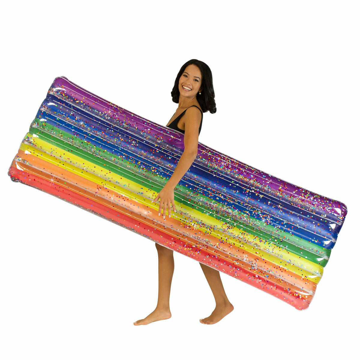 Buy Pool Raft Inflatable Rainbow Pool Raft Deluxe Large Size – PoolCandy