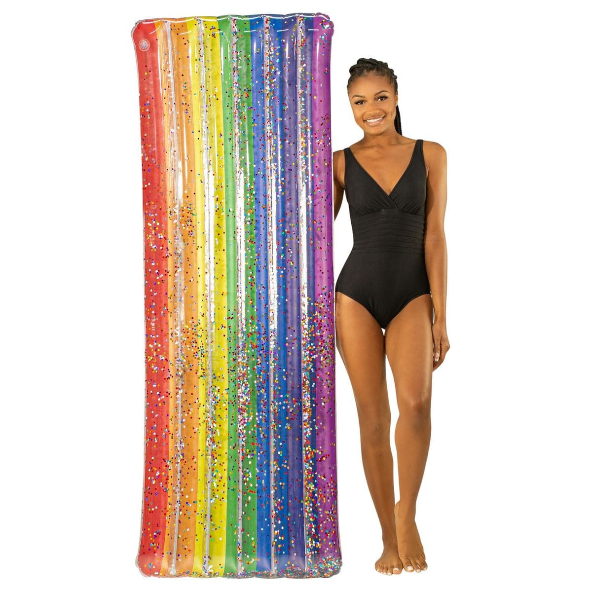 PoolCandy Classic Rainbow Deluxe 74" Pool Raft