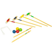 PoolCandy Deluxe Wooden Croquet Set 4 Player