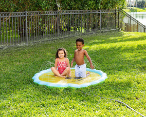 Water Splash Pad Sprinkle Good Vibes Sunshine Giant Size