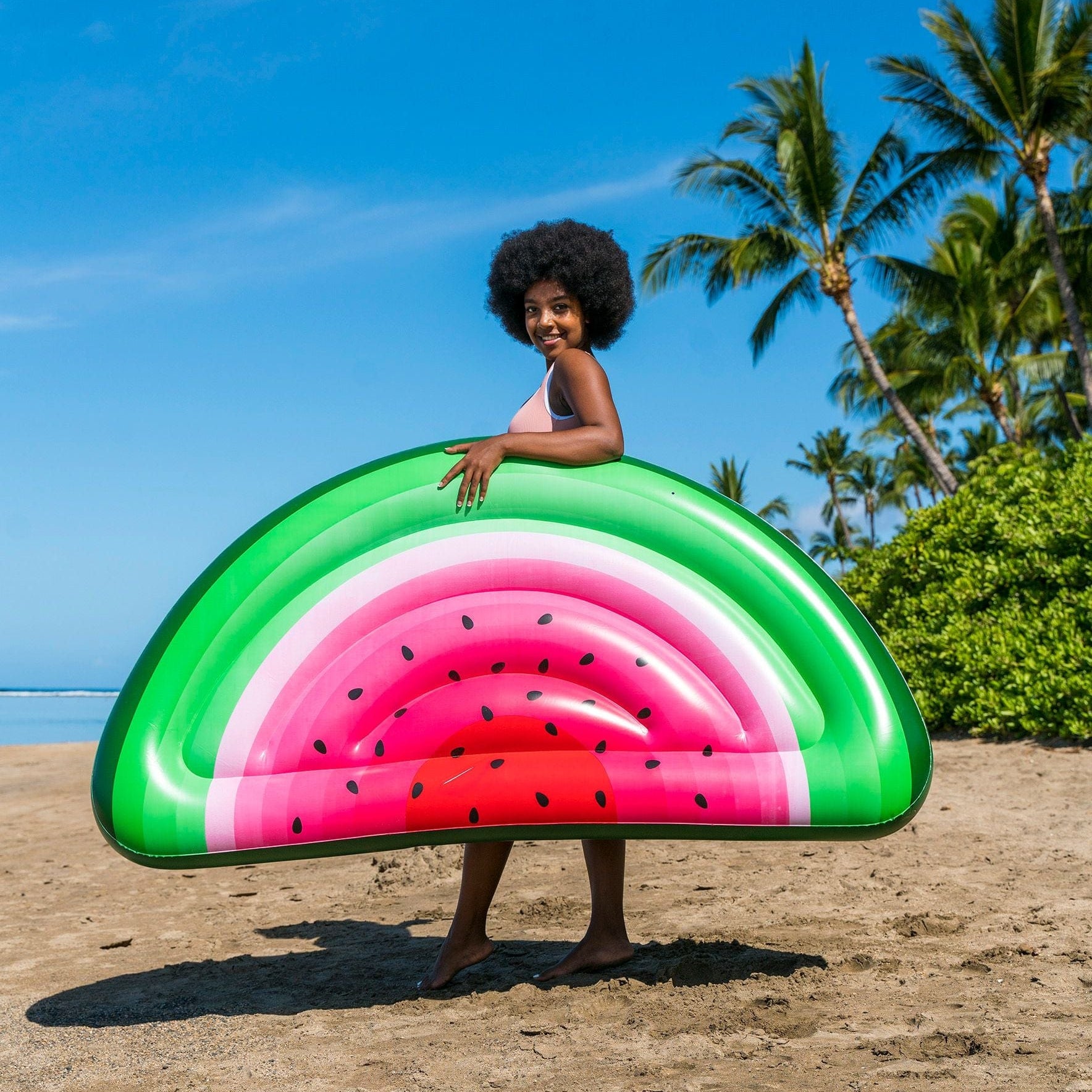 Inflatable Watermelon Half Island Pool Raft