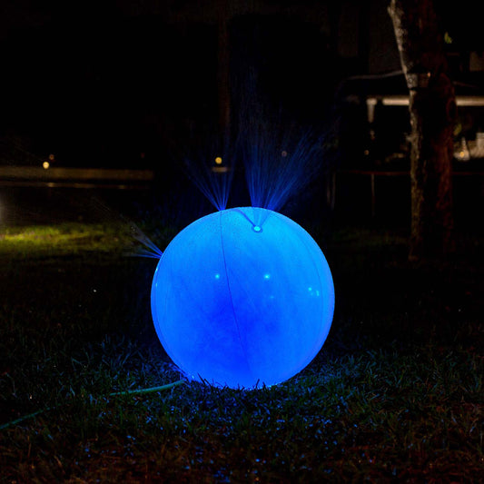 Beach Ball Sprinkler Illuminated LED Color Changing