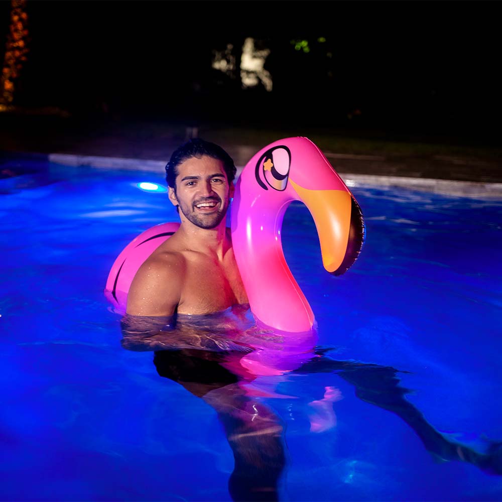 PoolCandy Illuminated Flamingo Ride-On Noodle