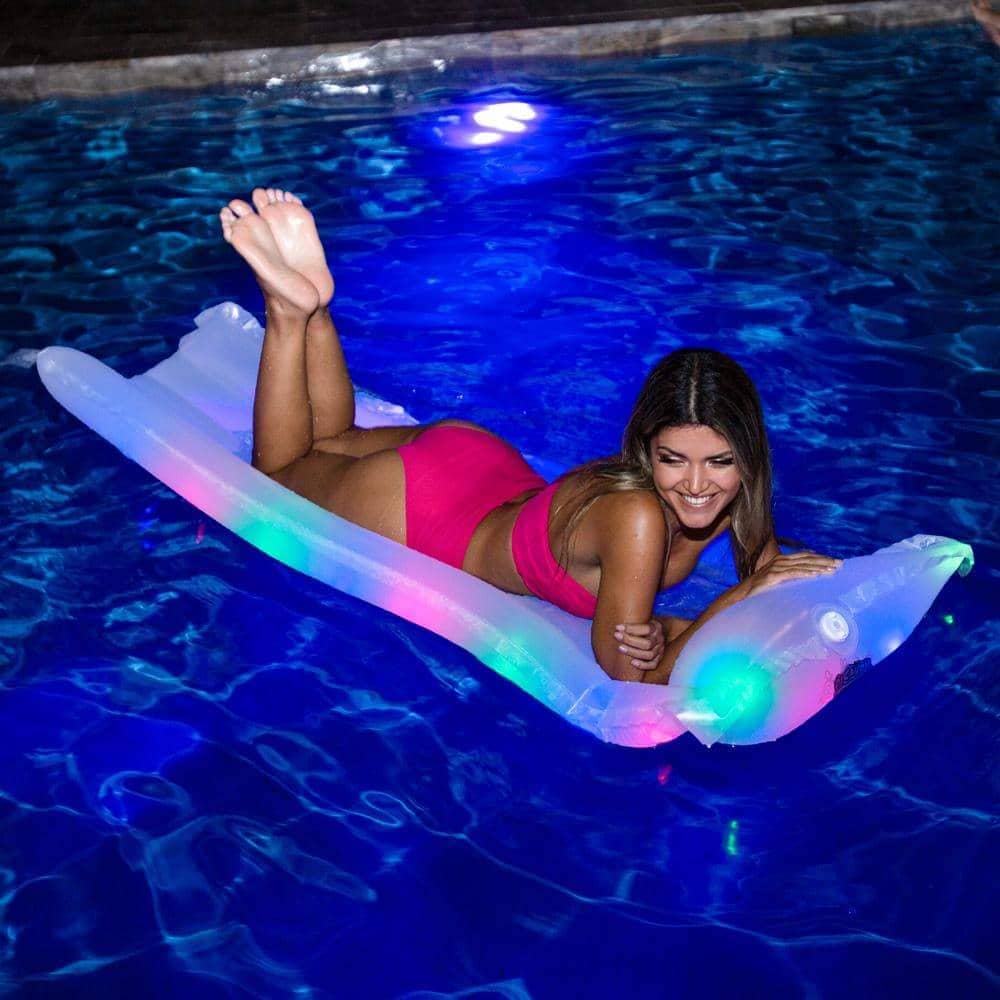 PoolCandy Inflatable LED Pool Raft