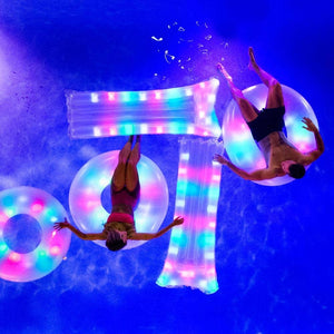 Inflatable Pillow Pool Raft Illuminated LED PoolCandy