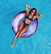PoolCandy Inflatable Pool Tube Inflatable Galaxy Deep Space Glitter Pool Tube PoolCandy
