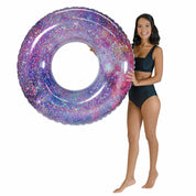PoolCandy Inflatable Pool Tube Inflatable Galaxy Deep Space Glitter Pool Tube PoolCandy