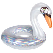 PoolCandy Inflatable Pool Tube Inflatable Goose Pool Tube Holographic Jumbo 42 Inch