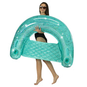 Inflatable Sun Chair Glitter Aqua Jumbo Size PoolCandy