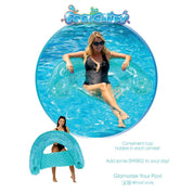 Jumbo Sun Chair Aqua Glitter PoolCandy