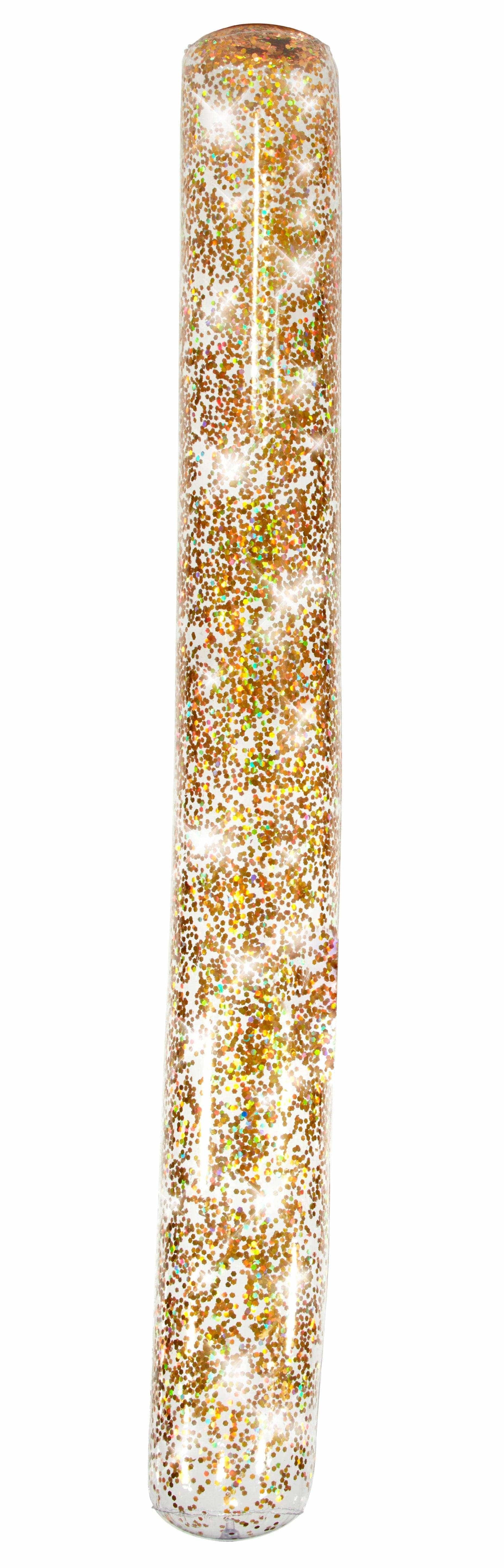 Inflatable Noodle Pool Float Gold Glitter Giant Size