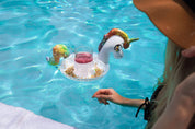 Inflatable Drink Pool Float 2 Glitter Unicorn Animal PoolCandy