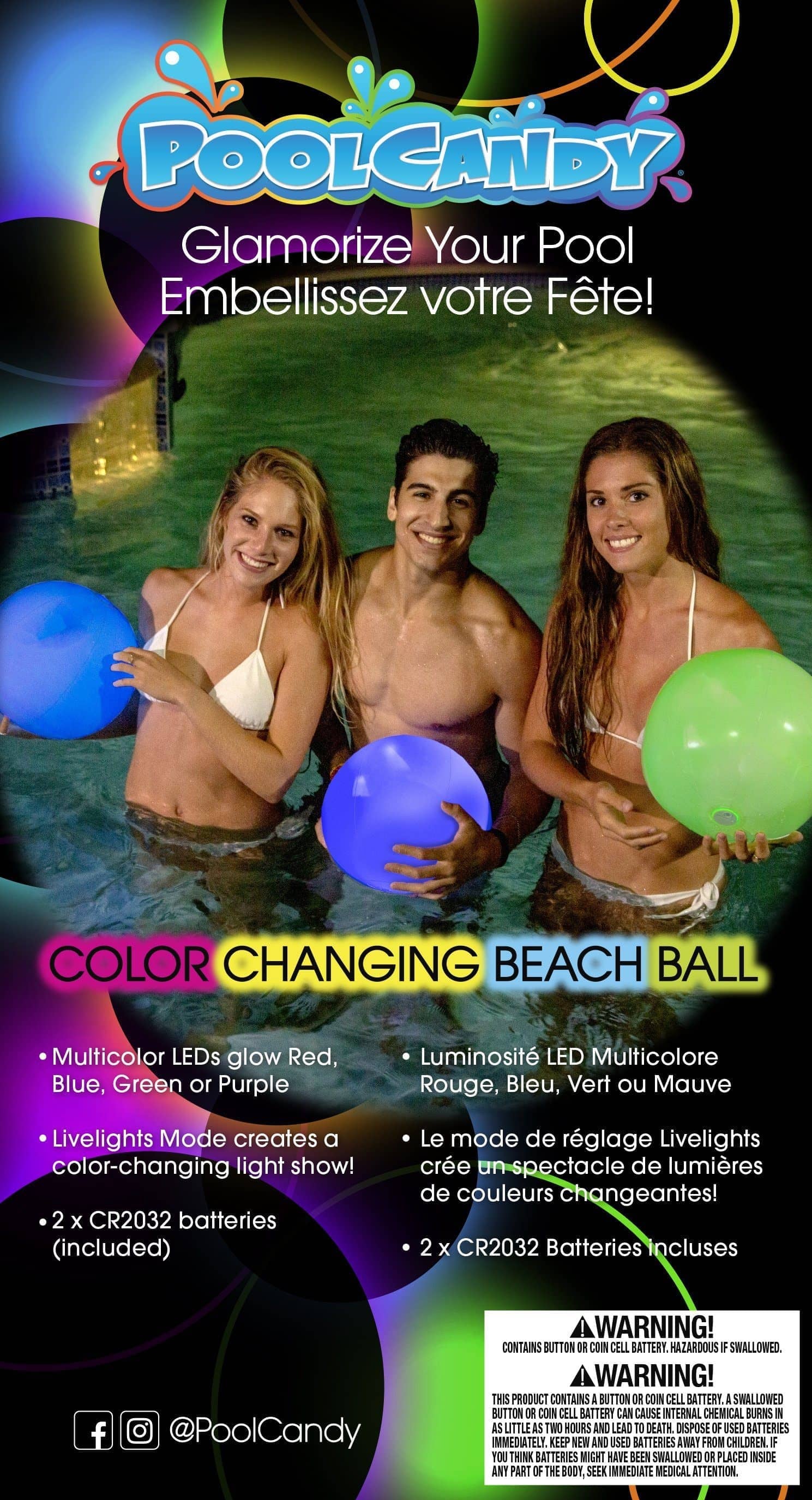 Inflatable Beach Ball Illuminated LED PoolCandy