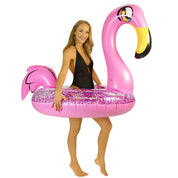 Inflatable Pool Tube Flamingo Animal Glitter PoolCandy