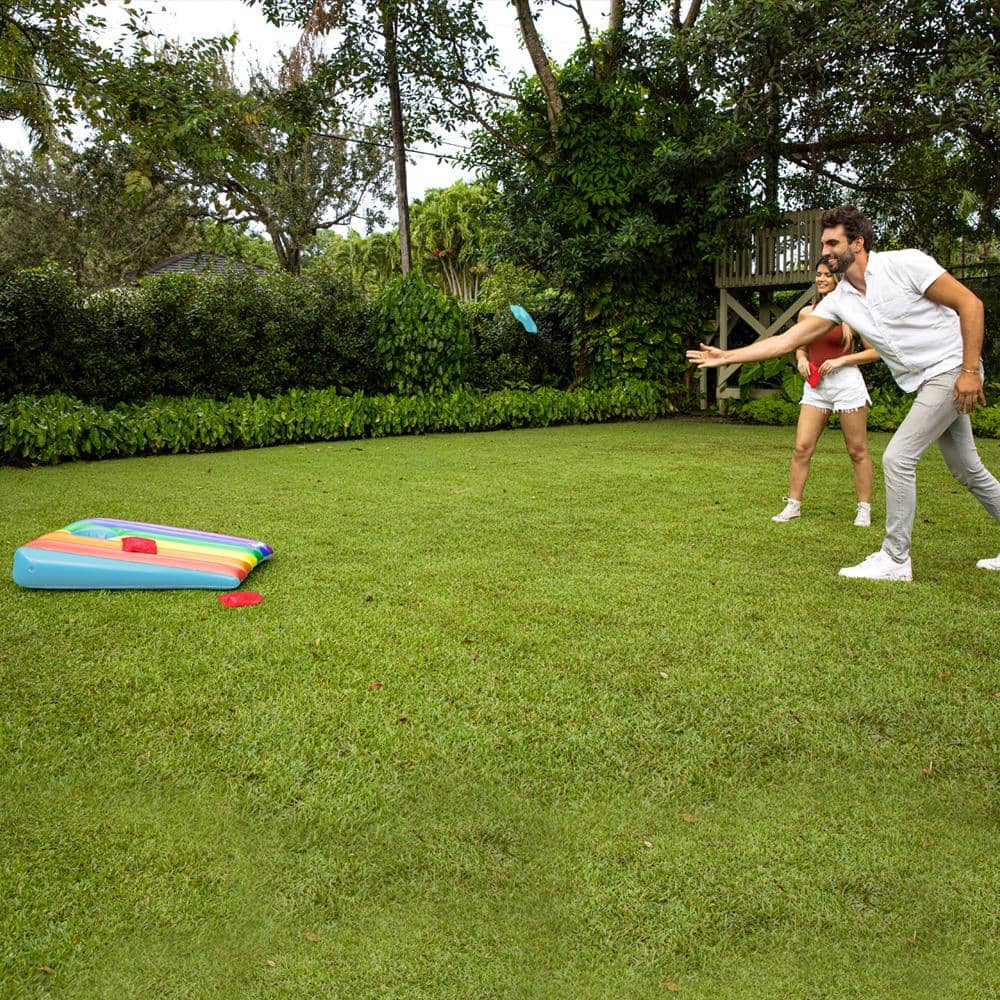 Inflatable Rainbow Cornhole Toss PoolCandy