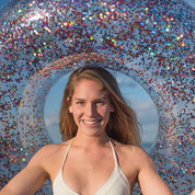 Inflatable Pool Float Multicolor Glitter Jumbo 48 Inch PoolCandy