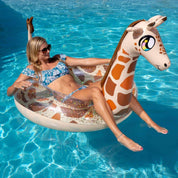 Inflatable Giraffe Animal Pool Tube PoolCandy