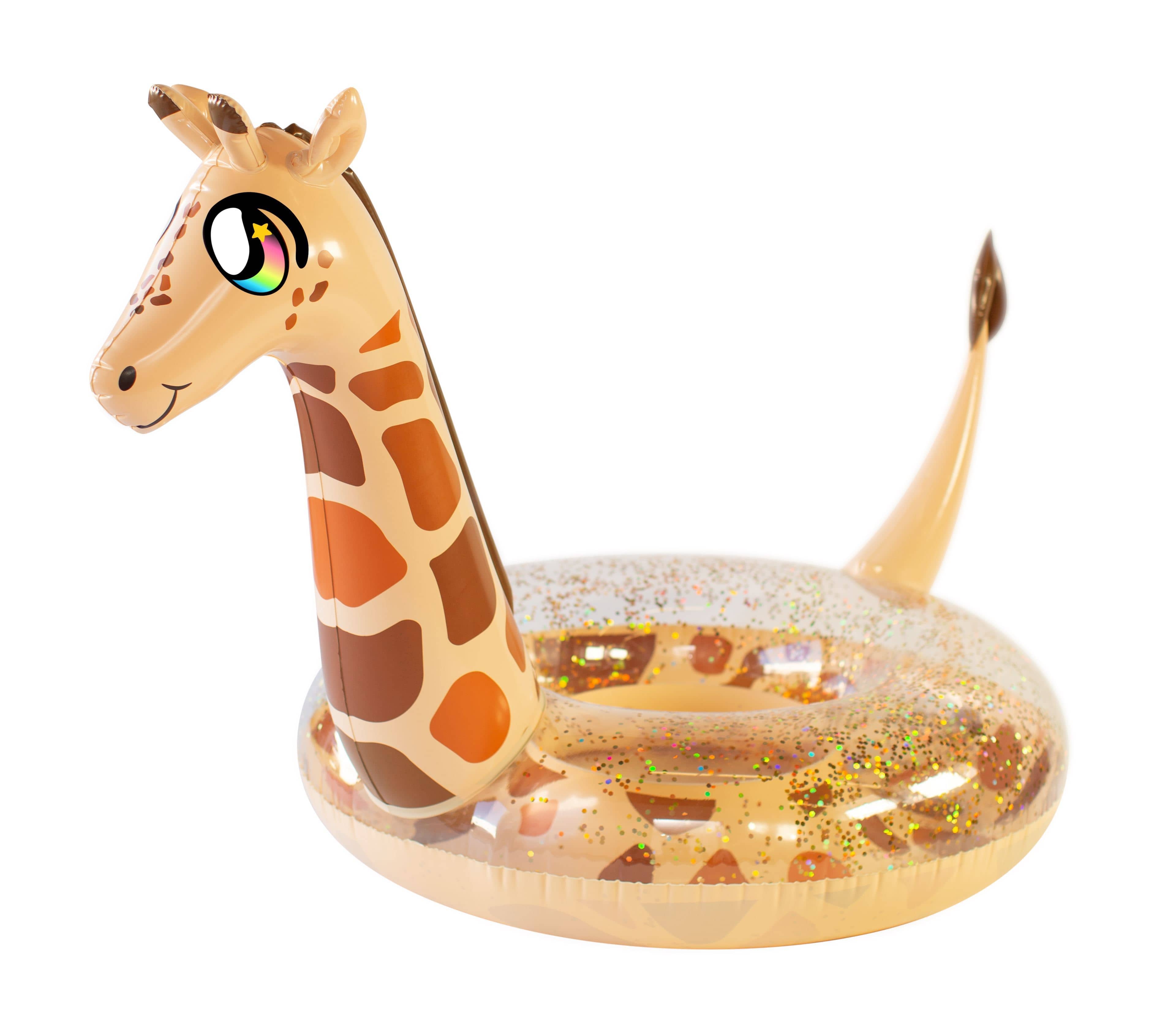 Inflatable Giraffe Animal Pool Tube PoolCandy