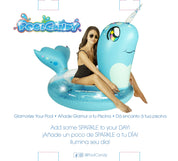 Inflatable Pool Tube Narwhal Animal with Glitter
