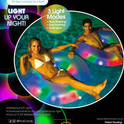 Inflatable LED Illuminated Pool Tube Multi-Color Jumbo PoolCandy