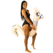 Inflatable Ride-On Pool Noodle Llama Animal