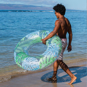 Inflatable Tropical Palm Print Jumbo Pool Tube PoolCandy