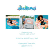 Jumbo Sun Chair Glitter Rose Gold PoolCandy